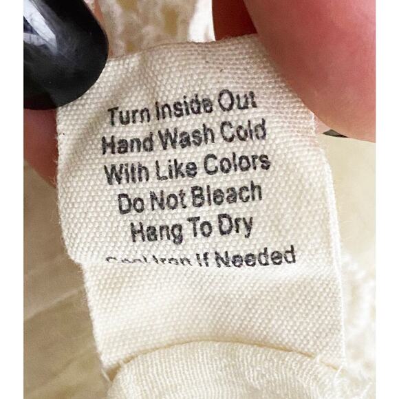 Sweet Wanderer Women's Cropped Sheer Beige Blouse Ruffle Whimsy Feminine Prairie - Picture 8 of 8